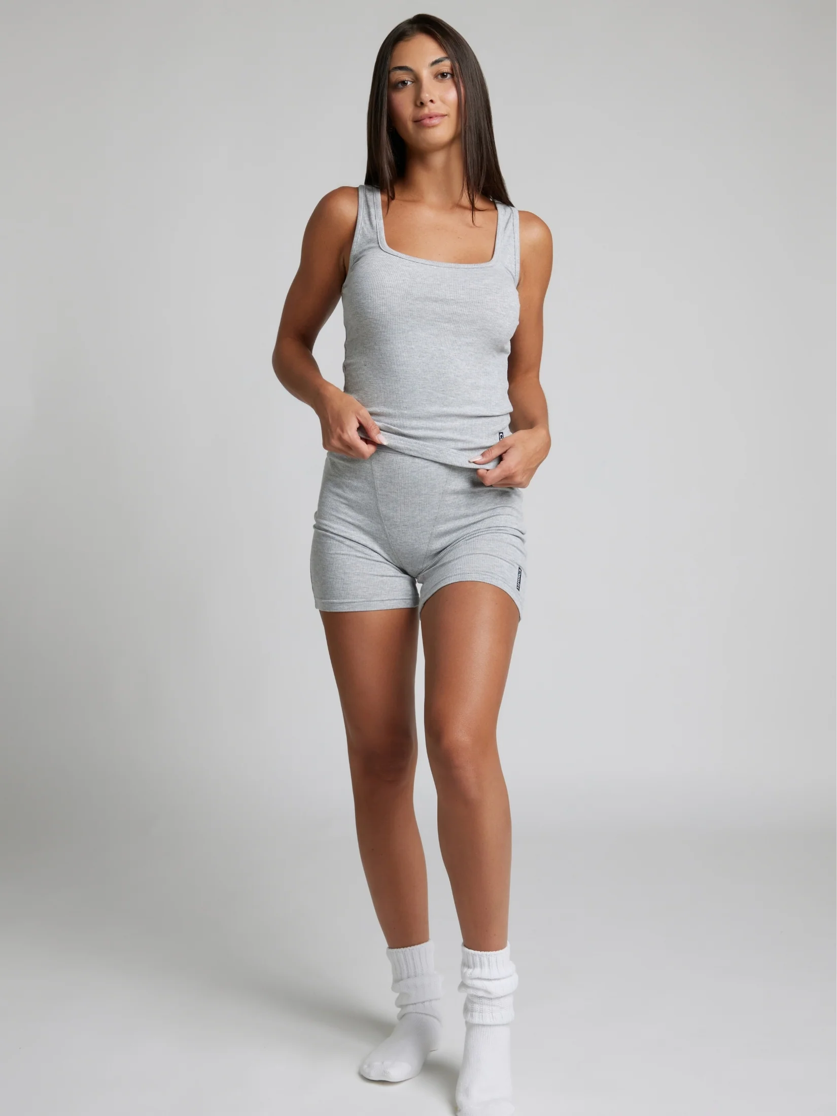 Rib Contour Waist Length Tank